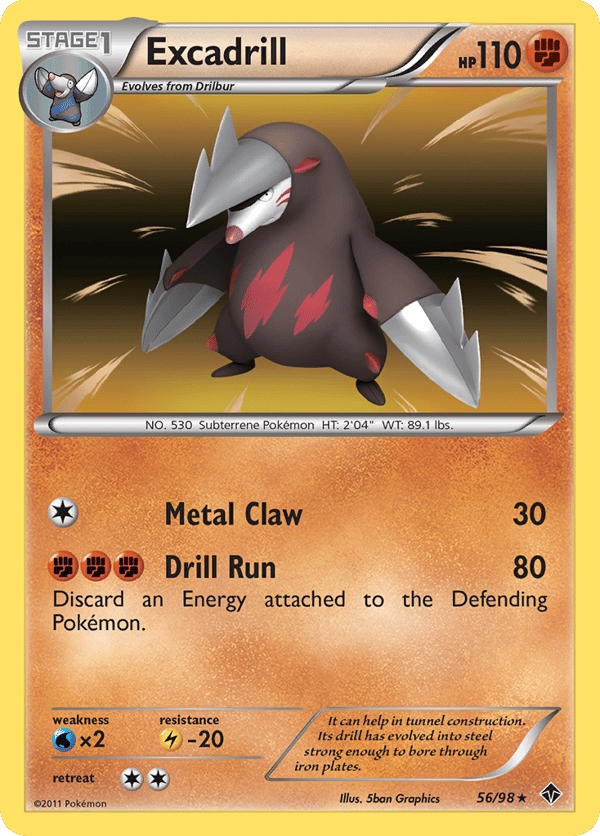 Excadrill – Rare Holo – Emerging Powers