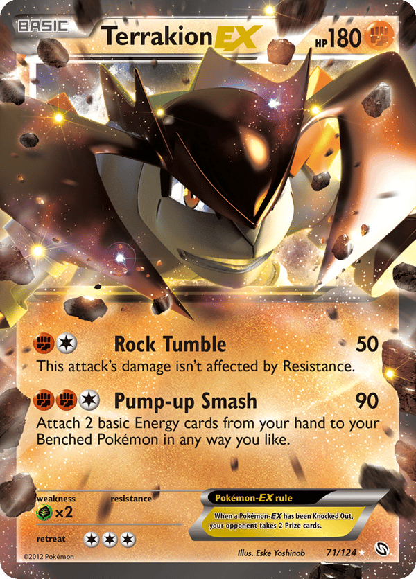 Terrakion-EX – Rare Holo EX – Dragons Exalted