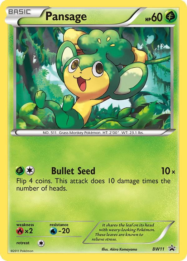 Pansage – BW Black Star Promos