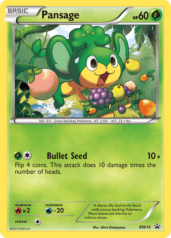 Pansage – BW Black Star Promos