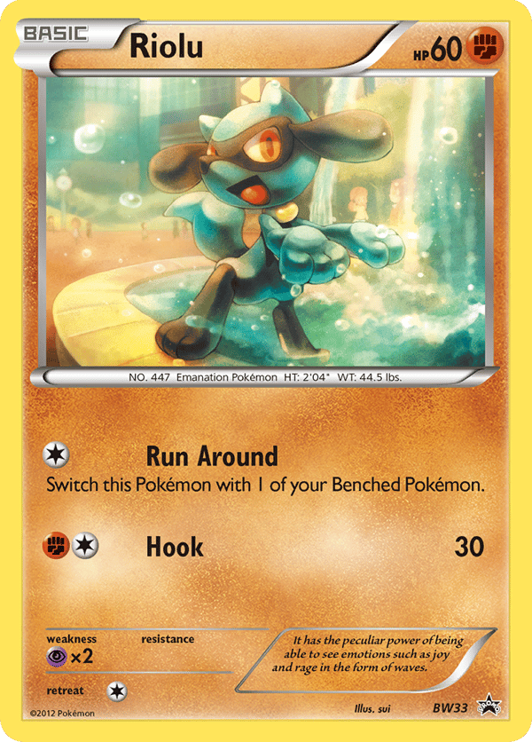 Riolu – BW Black Star Promos