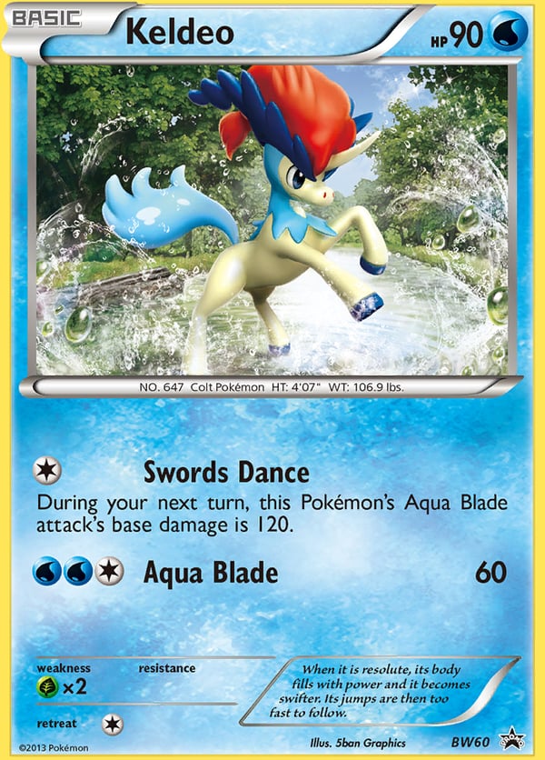 Keldeo – BW Black Star Promos