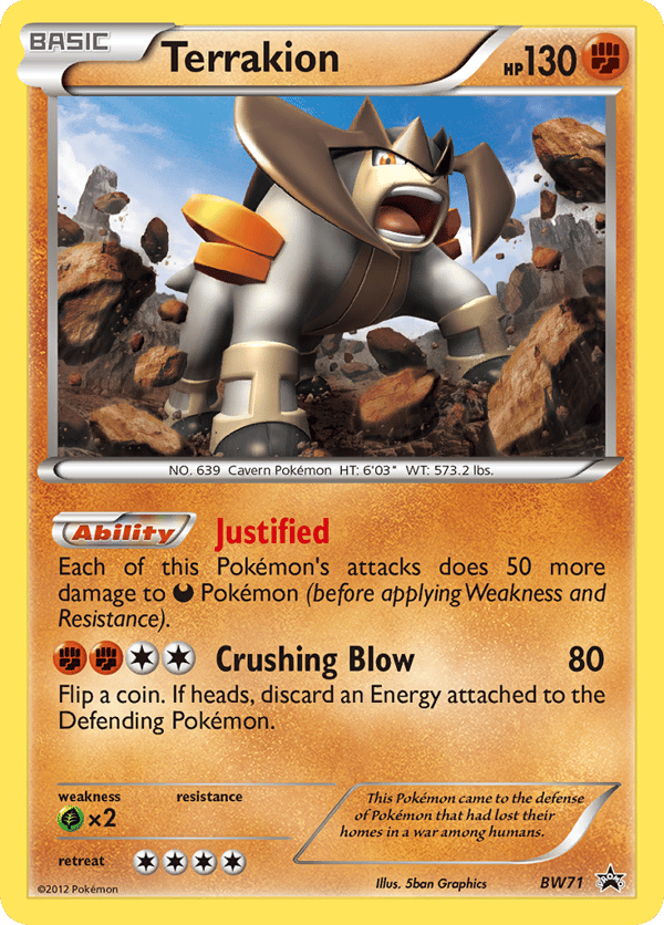 Terrakion – Promo – BW Black Star Promos