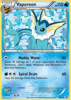 Vaporeon – Promo – BW Black Star Promos