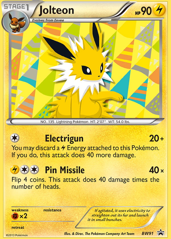 Jolteon – Promo – BW Black Star Promos