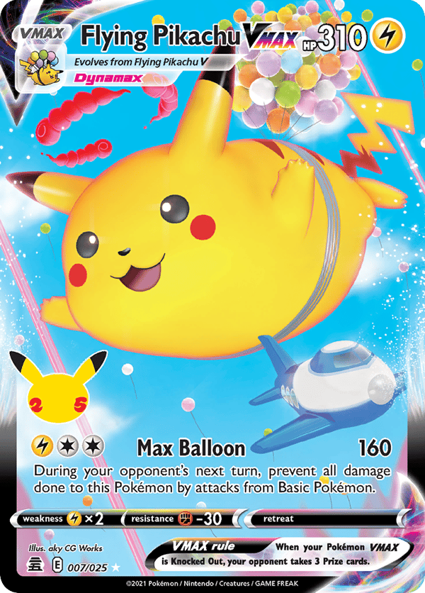 Flying Pikachu VMAX – Rare Holo VMAX – Celebrations