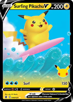 Surfing Pikachu V – Rare Holo V