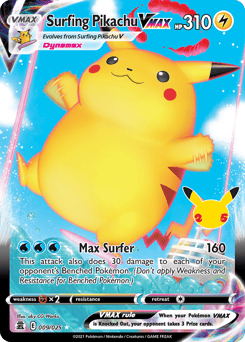 Surfing Pikachu VMAX – Rare Holo VMAX