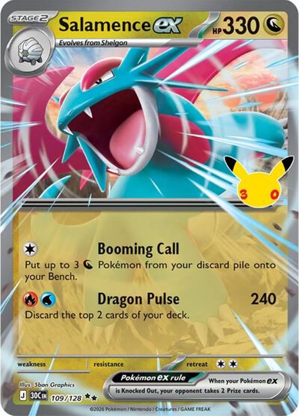 Salamence ex #109 – Double Rare – 30th Celebration