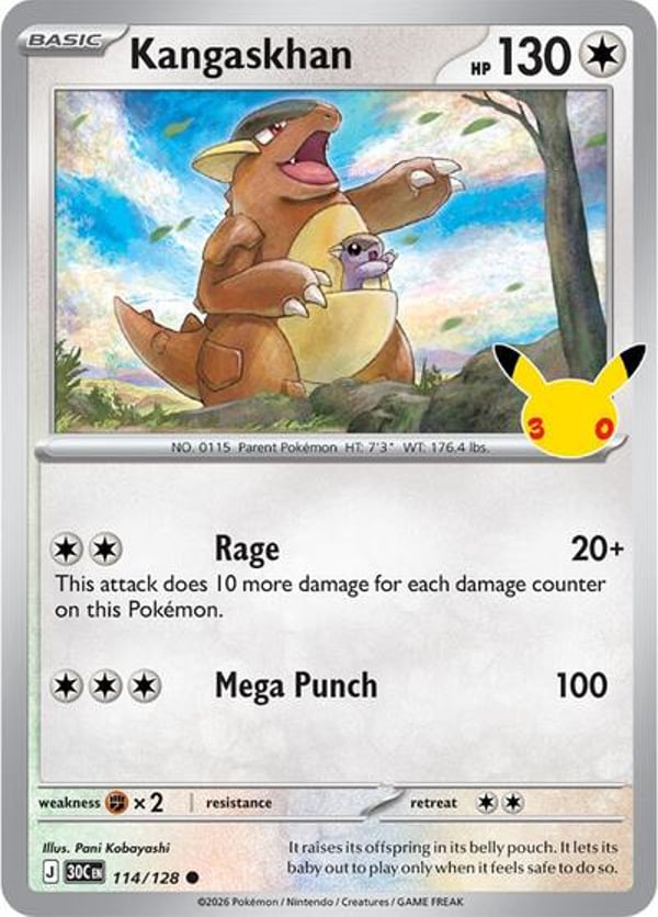 Kangaskhan #114 – Common – 30th Celebration