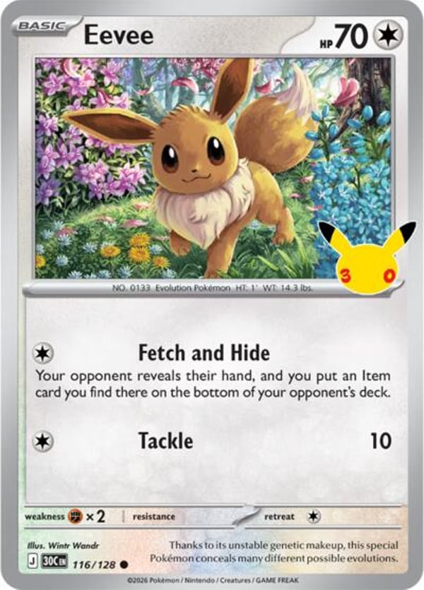 Eevee #116 – Common – 30th Celebration