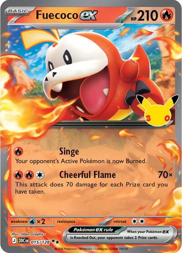 Fuecoco ex #15 – Double Rare – 30th Celebration