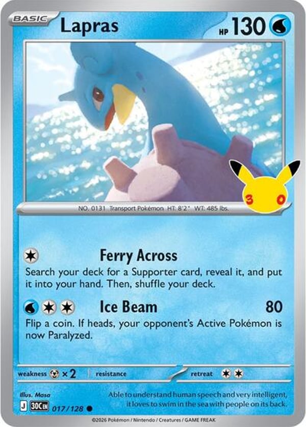 Lapras #17 – Common – 30th Celebration