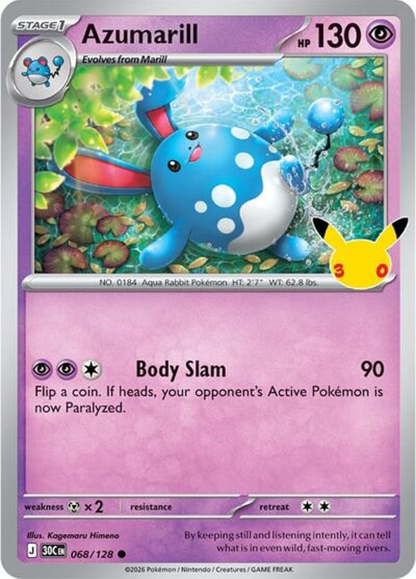 Azumarill #68 – Common – 30th Celebration