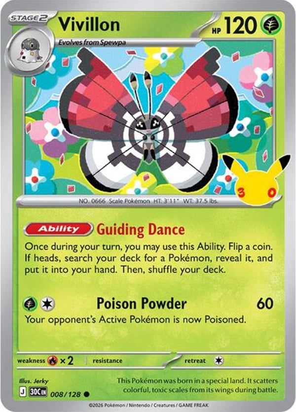 Vivillon #8 – Common – 30th Celebration