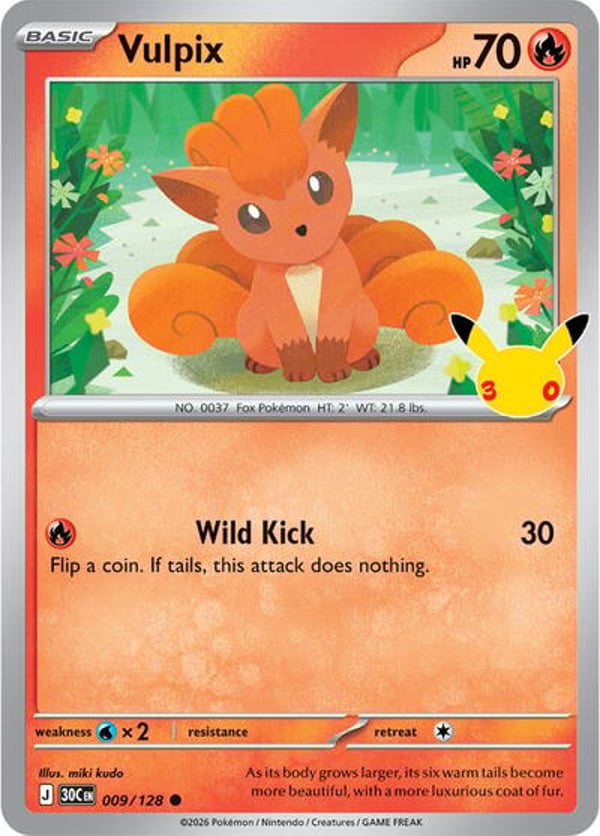 Vulpix #9 – Common – 30th Celebration
