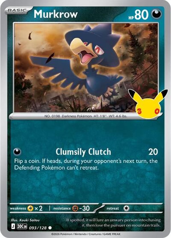 Murkrow #93 – Common – 30th Celebration