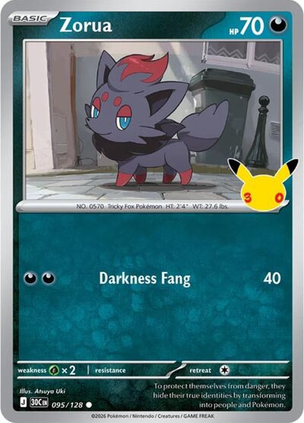 Zorua #95 – Common – 30th Celebration