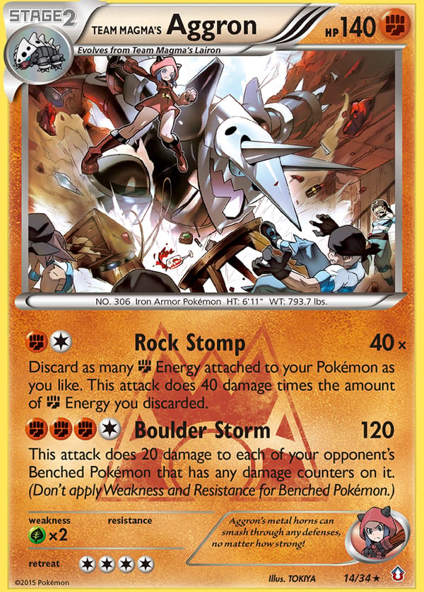 Team Magma's Aggron – Rare Holo – Double Crisis