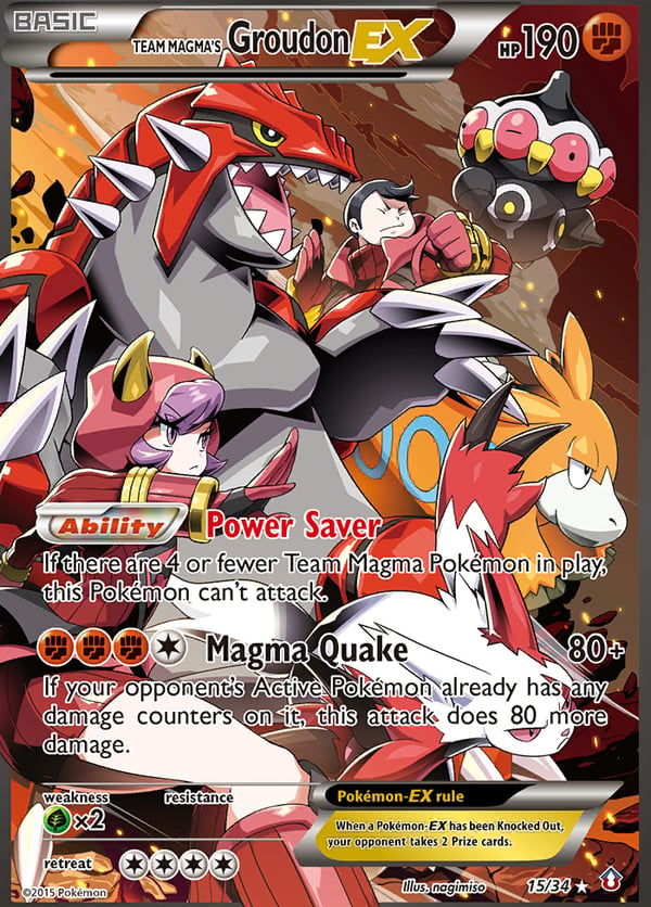 Team Magma's Groudon-EX – Rare Ultra – Double Crisis