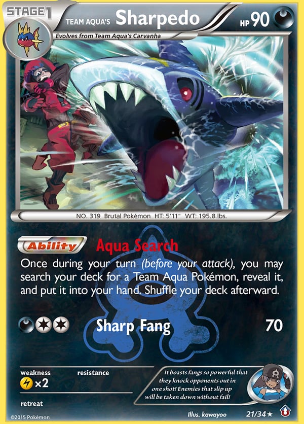 Team Aqua's Sharpedo – Rare Holo – Double Crisis