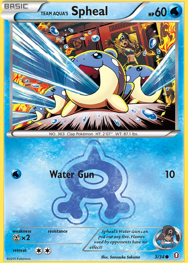 Team Aqua's Spheal – Common – Double Crisis