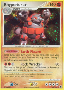 Rhyperior – Rare Holo – Diamond & Pearl