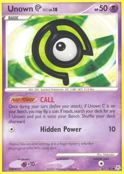 Unown [C] – Uncommon – Diamond & Pearl