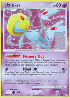 Uxie – Rare Holo – Mysterious Treasures