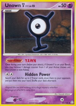Unown [Y] – Uncommon – Legends Awakened