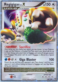Regigigas LV.X – Rare Holo LV.X – Stormfront