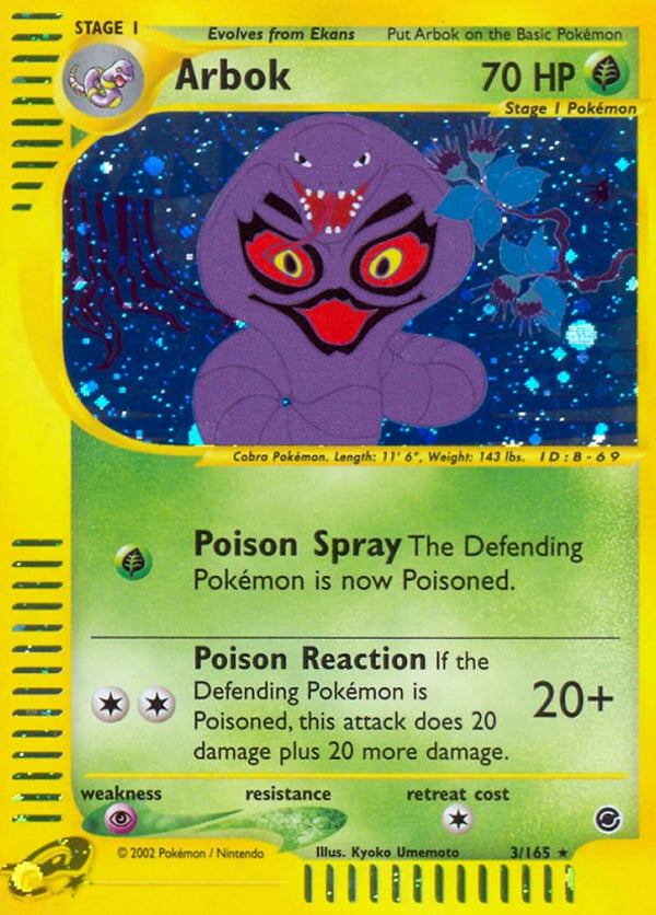 Arbok – Rare Holo – Expedition Base Set