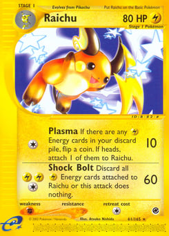 Raichu – Rare – Expedition Base Set