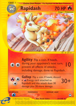 Rapidash – Rare – Aquapolis