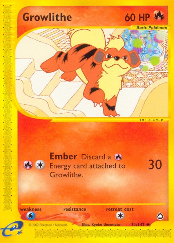 Growlithe – Uncommon – Aquapolis