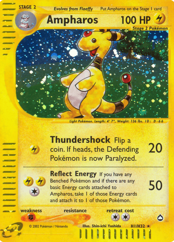 Ampharos – Rare Holo – Aquapolis