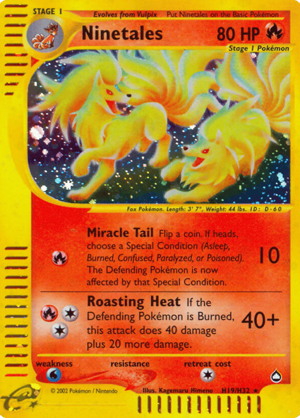 Ninetales – Rare Holo – Aquapolis