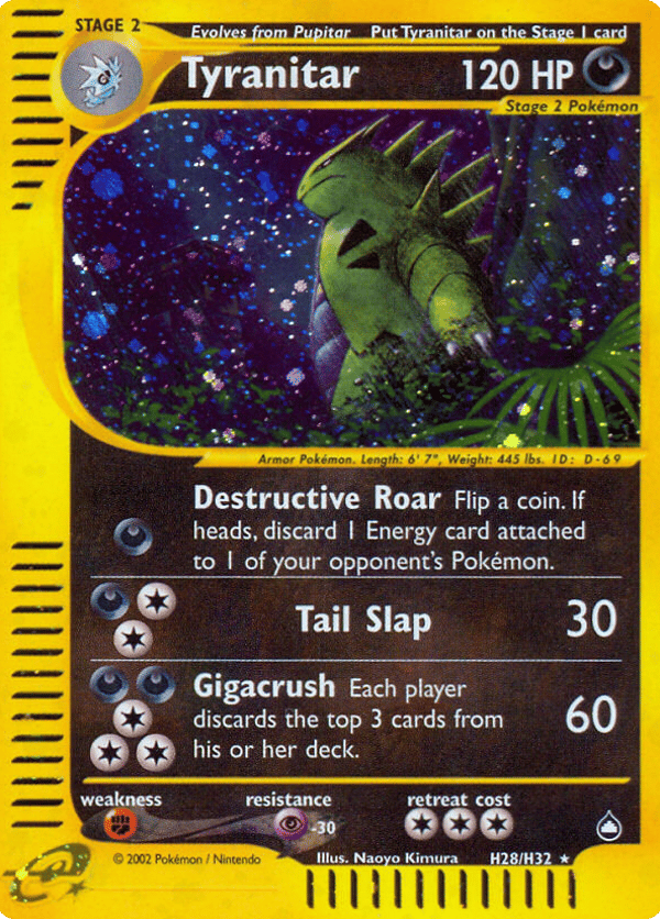 Tyranitar – Rare Holo – Aquapolis