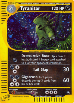 Tyranitar – Rare Holo – Aquapolis