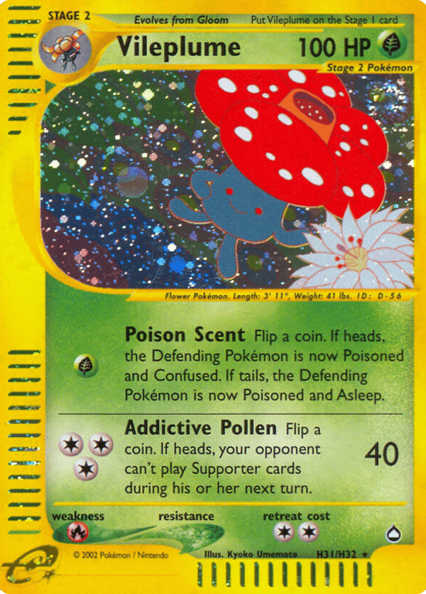 Vileplume – Rare Holo – Aquapolis