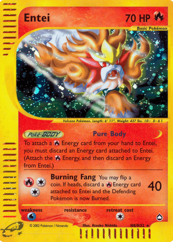 Entei – Rare Holo – Aquapolis