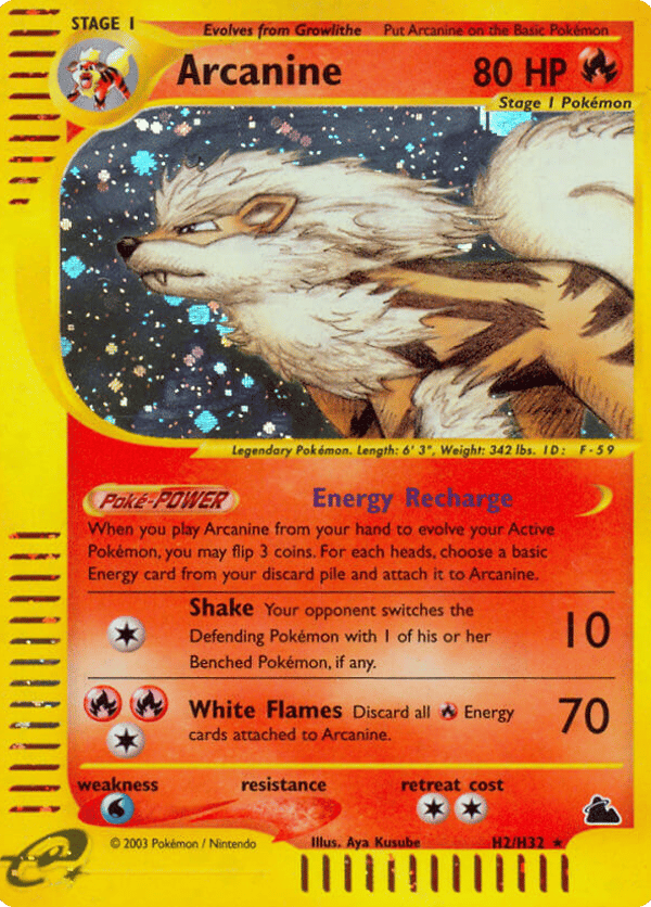 Arcanine – Rare Holo – Skyridge