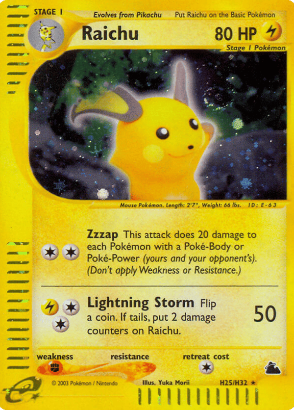Raichu – Rare Holo – Skyridge