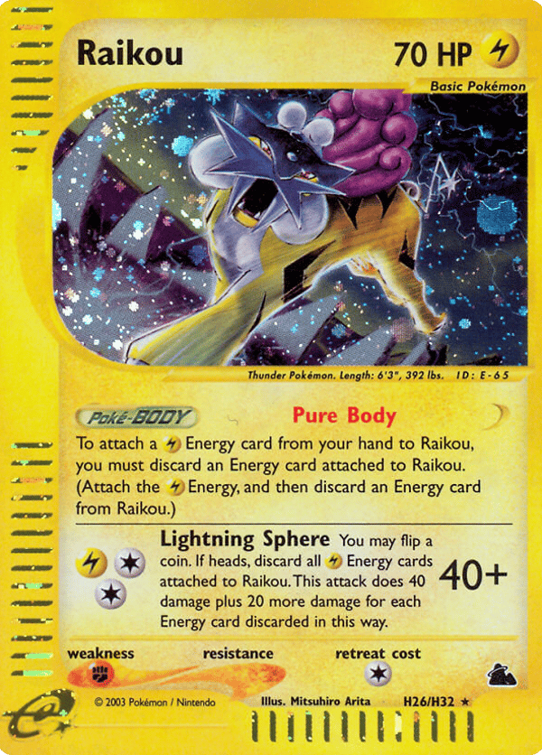 Raikou – Rare Holo – Skyridge