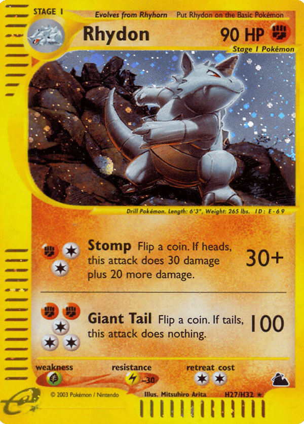 Rhydon – Rare Holo – Skyridge