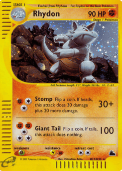 Rhydon – Rare Holo – Skyridge