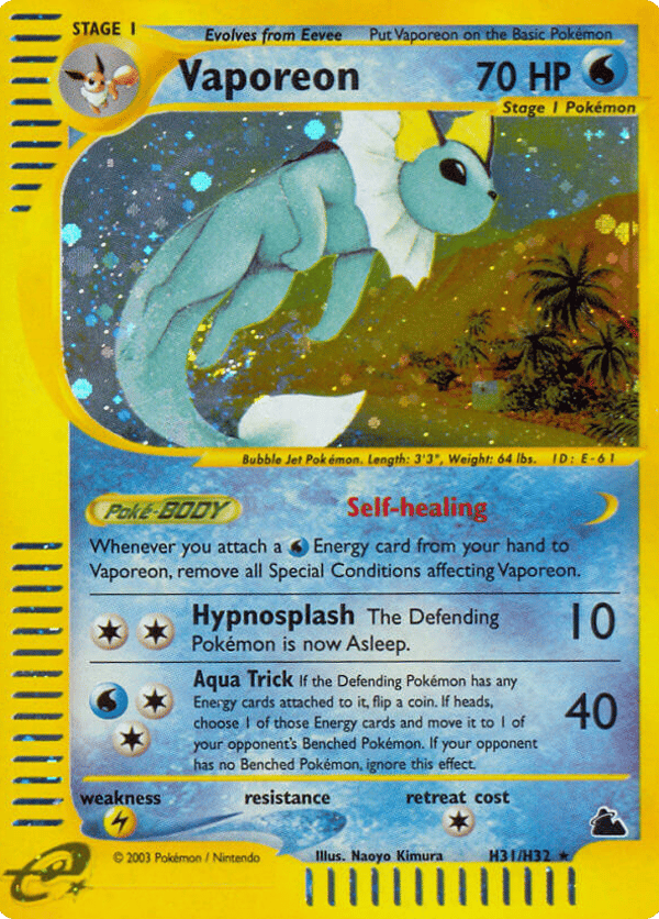 Vaporeon – Rare Holo – Skyridge