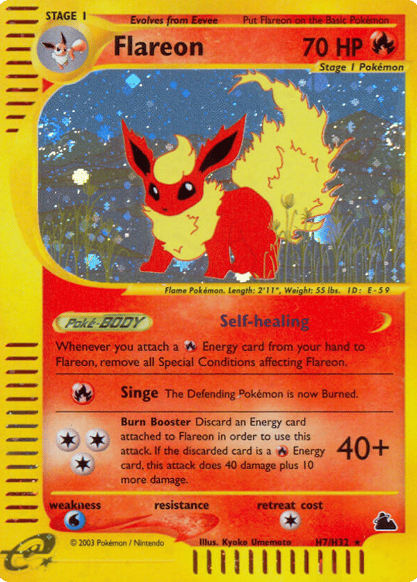 Flareon – Rare Holo – Skyridge