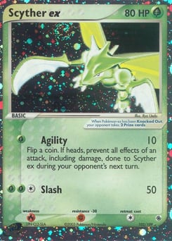Scyther ex – Rare Holo EX – Ruby & Sapphire