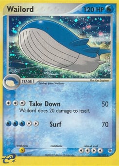 Wailord – Rare Holo – Ruby & Sapphire